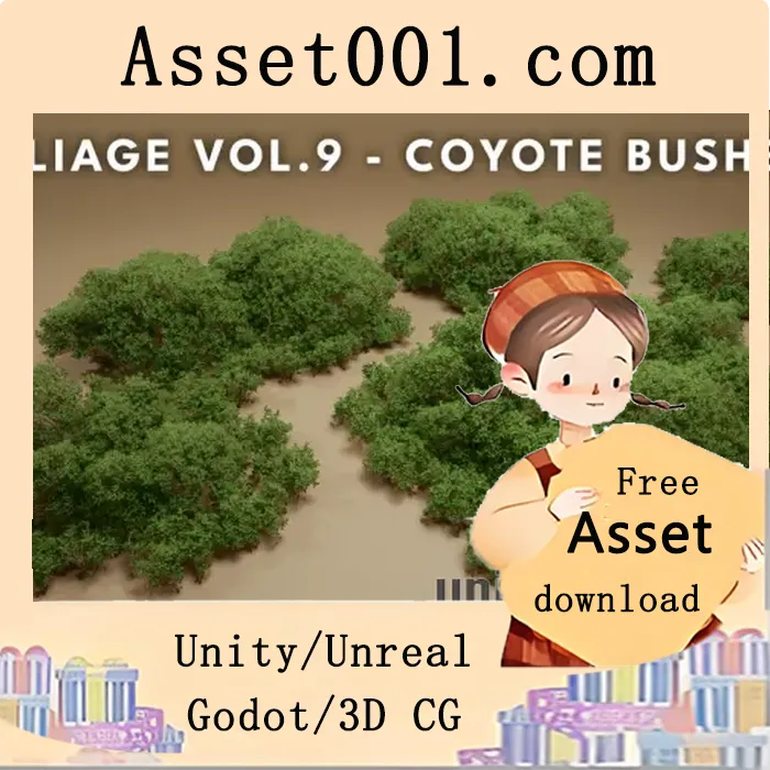 Unreal Engine 5  coyote bushes 植物资产包（Nanite与低多边形）|Foliage VOL.9 - Coyote Bushes (Nanite and Low Poly) v5.2, 5.3+