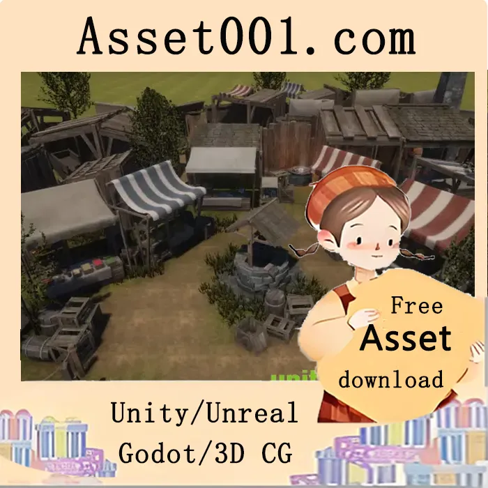 《Medieval Mega Marketplace：包含354个模块化预制件的中世纪市场场景资源包》|Medieval Mega Marketplace v1.0