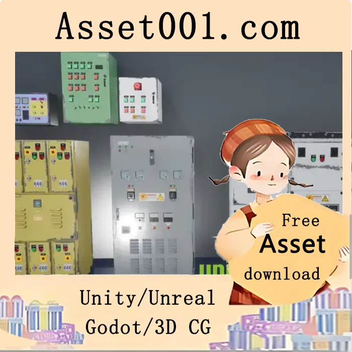 高精度工业控制面板资源包（含PBR材质与可定制颜色）|Industrial Control Panels v4.26+