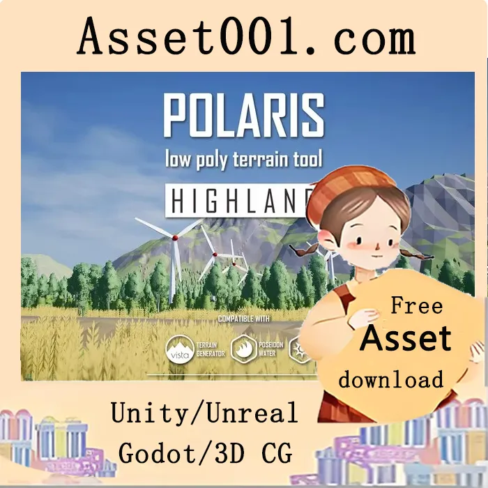 Polaris Highland 低多边形地形编辑器 v3.3.9：面向风格化游戏的高性能mesh地形解决方案|Polaris Highland - Low Poly Terrain Editor v3.3.9
