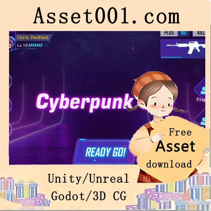 Cyberpunk未来RPG界面皮肤包v1.1——可定制科幻游戏UI资源包|Cyberpunk RPG GUI Pack v1.1