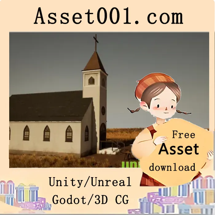 1930年代教堂模型资源包：含50个资产与3个蓝图|Chapel 19th century v5.3+