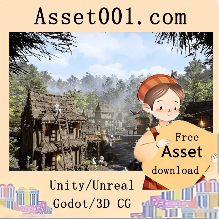 基于UE5.3的模块化中世纪村庄场景包：支持Lumen与Nanite技术|Modular Medieval Village (Village, Medieval Village, Bandit village, Town) v5.3+