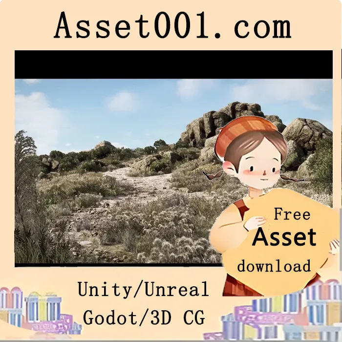 沙地环境包：包含山脉、河流、峡谷的4x4公里高质量可编辑地形资源|Shrubland Landscape Environment ( Landscape , Arid Landscape , Plain Landscape ) v5.3+