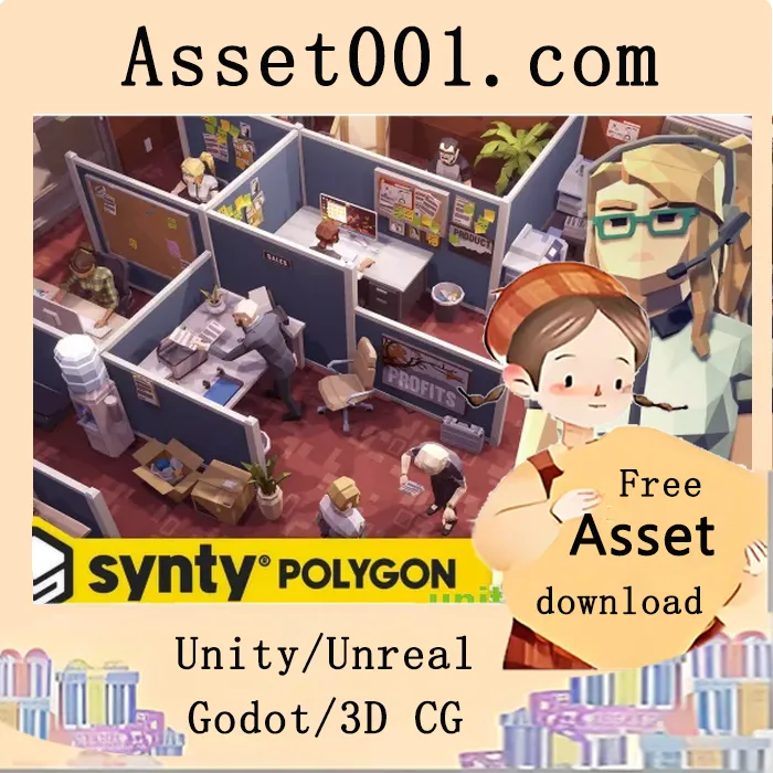 Synty Studios推出办公主题低多边形资产包，含772个道具、角色与模块化建筑组件|POLYGON Office - Low Poly 3D Art by Synty v1.03