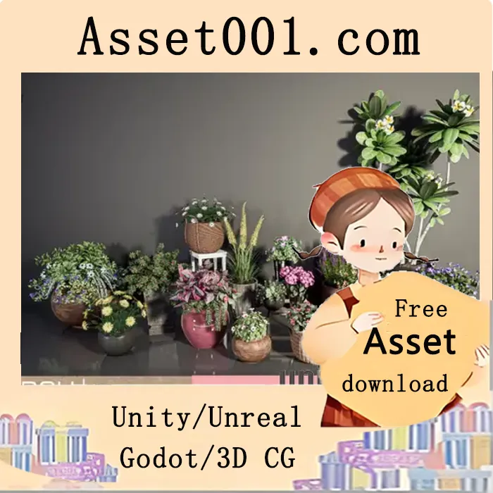 高质量建筑场景资产包：支持RTX光线追踪的花卉植物模型集|HQ Plants Vol. 6 ( Flowered Plants ) v4.24+