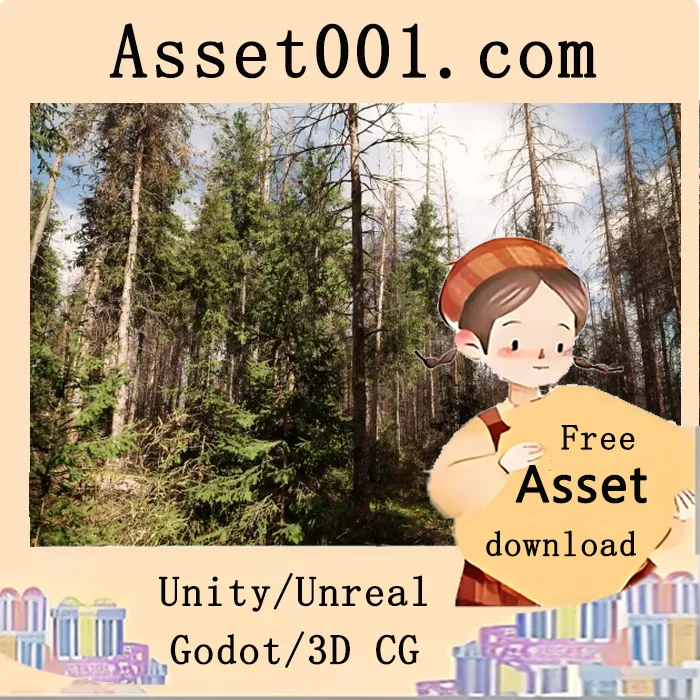 UE5 南极松林景观生物群系 - 全尺寸植被与Nanite技术实现|MW Dead Spruce Forest Trees Biome v5.2+