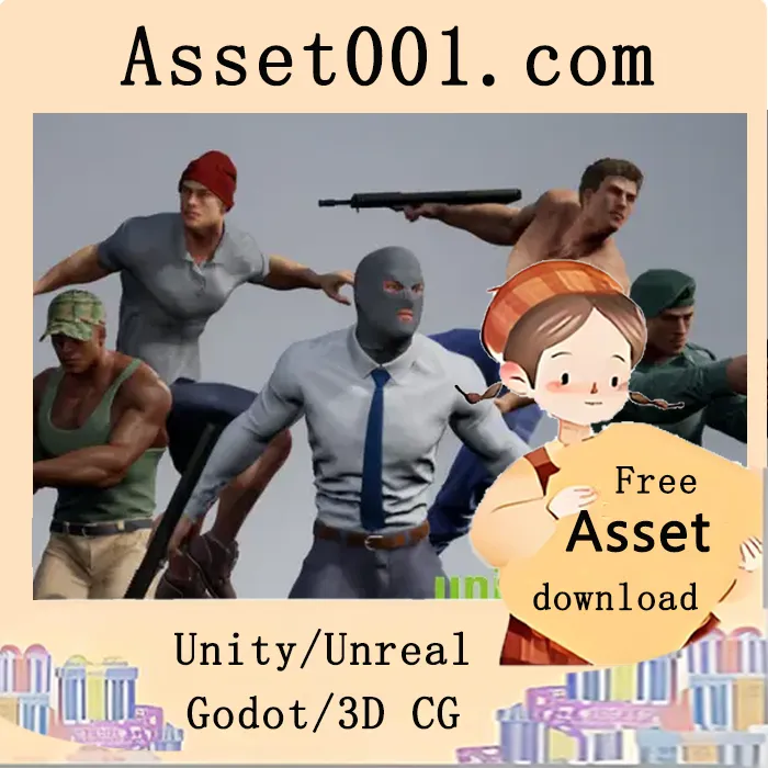 现代男性角色包：支持模块化部件与快速动画导入的可定制角色模型|Modern Male Pack v4.25+