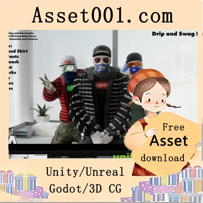 Drip和Swag包：支持自定义材质的模块化服装与配饰|Drip and Swag Pack v5.3+