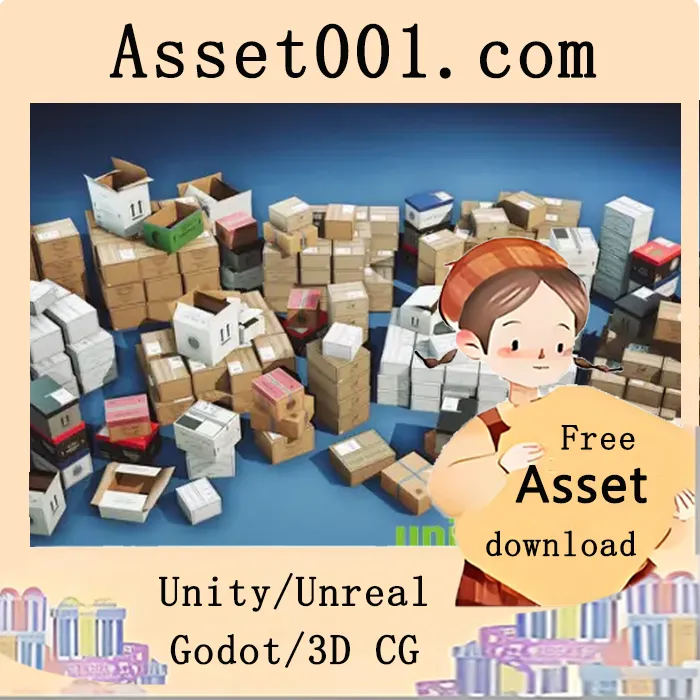 现代厨房/餐厅道具集合：食品运输箱（Unreal Engine 实现，AAA级高质量资源）|Modern Kitchen/Restaurant Props VOL.2 - Food Shipment Boxes