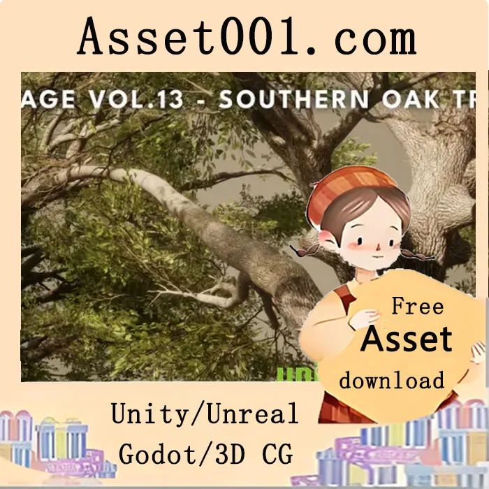 南方橡树植物资产包（Nanite与低多边形版本）|Foliage VOL.13 - Southern Oak Trees (Nanite and Low Poly) v5.3+