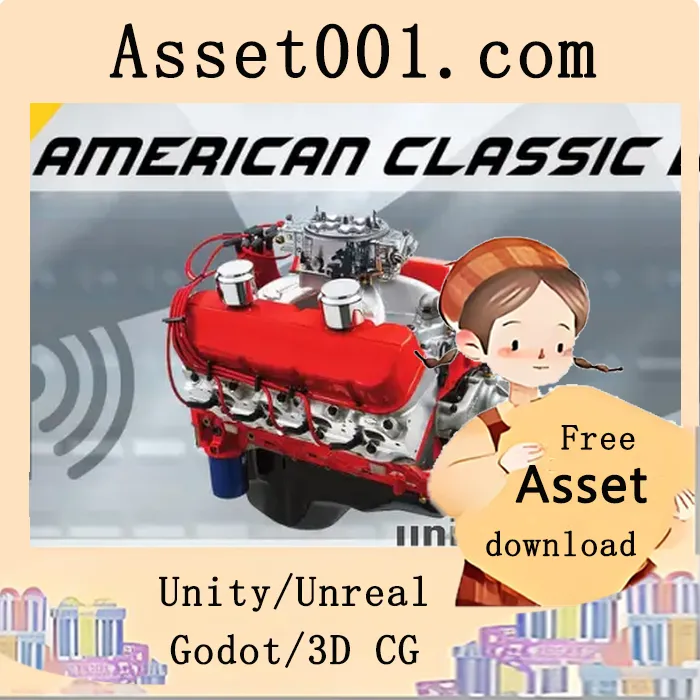 美国经典V8发动机音效包，支持UE5无缝集成|American Classic V8 Engine Sound v5.0+