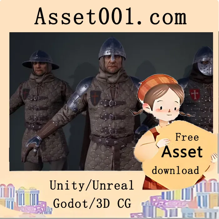 Unity/Unreal 光之战士角色材质包：支持定制与战斗装备集成|Light Warrior