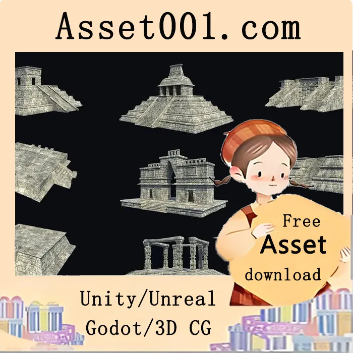 10个高质量古代建筑与平台模型，支持Unreal Engine 5 Lumen渲染|Ancient Constructions and Platforms 5.7
