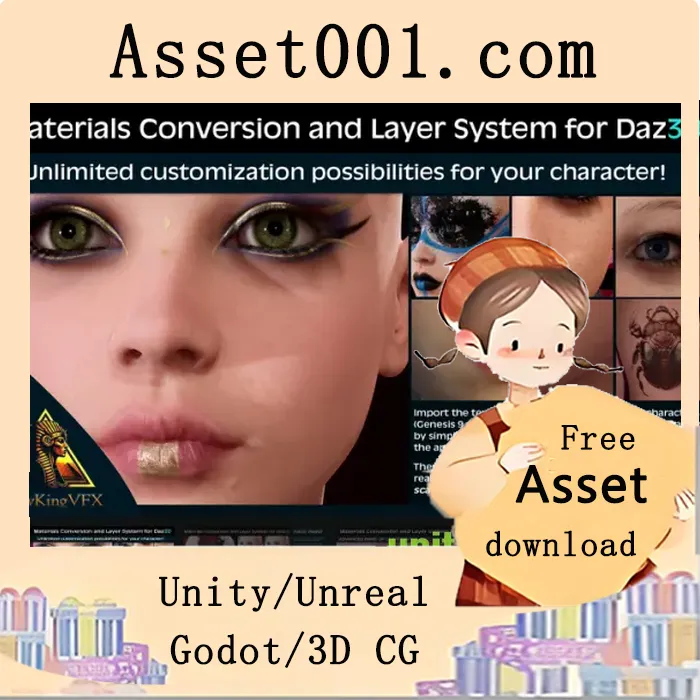 Daz3D模型导入Unity/Unreal的材质转换与图层系统解决方案|Materials Conversion and Layer System for Daz3D Imports v5.2+