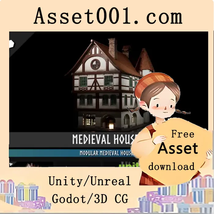 模块化中世纪建筑套件：包含245个网格，打造无限可能的中世纪房屋与城镇|Modular Medieval Houses (Modular House, Houses, Modular Building) v5.1-5.4+