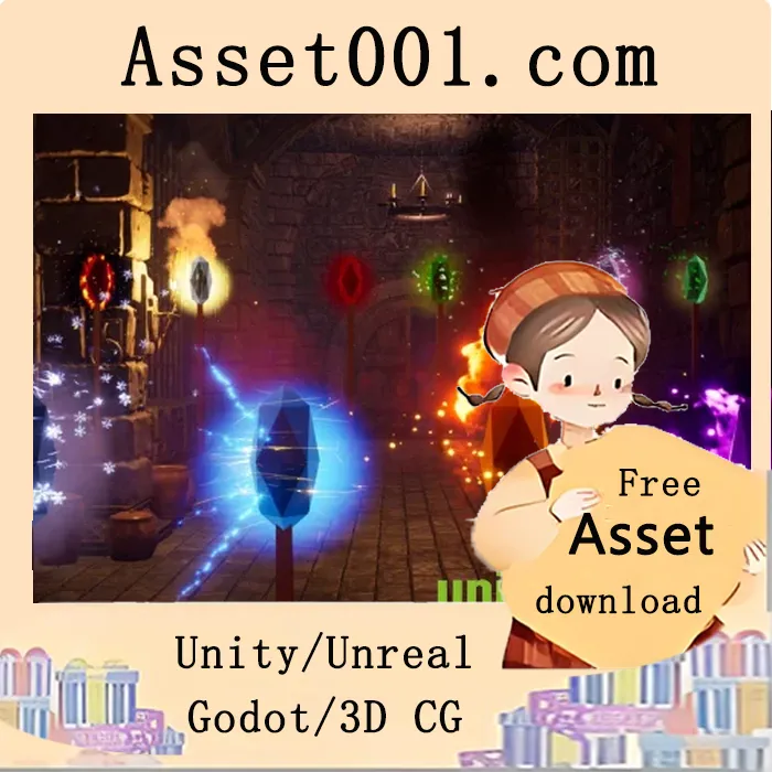 UE5与UE4均可使用的尼亚加拉粒子特效包：包含可调节颜色、透明度、发光等参数的独立材质实例|Magical Staff Auras VFX Pack v4.27+