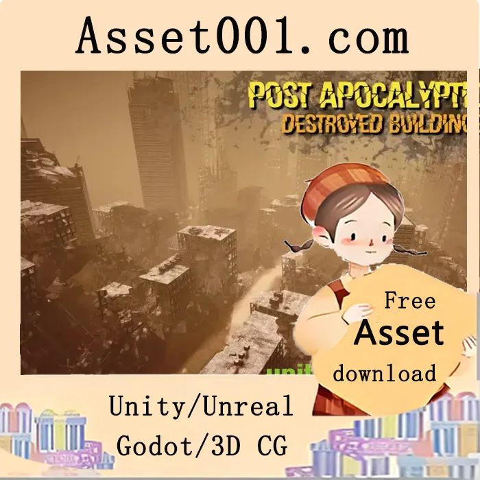 Unity灾难废墟城市资源包：支持URP/HDRP，含93个预制体，优化性能|Post Apocalyptic Destroyed Buildings v1.4