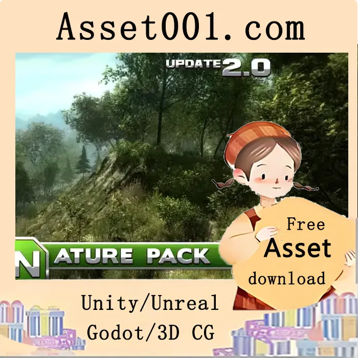 Unity自然场景资源包：包含34种可编辑植物与高质量地形素材|Nature Pack v2.3