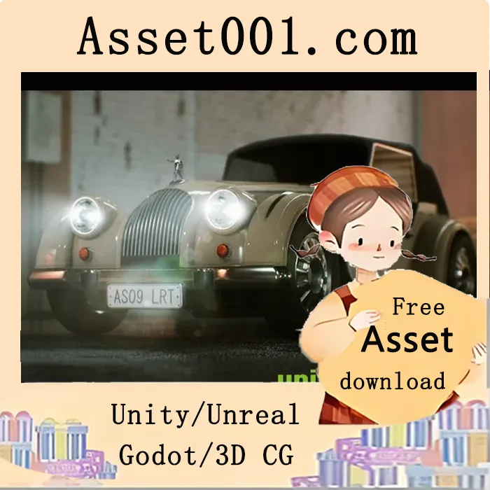 支持UE5.5的可驾驶经典汽车模型：高定制化、带音响系统与材质实例的完整车辆资源|Classic Car 02 ( Classic Car Cars Driveable Functional Vintage Vehicle Model ) v5.5+