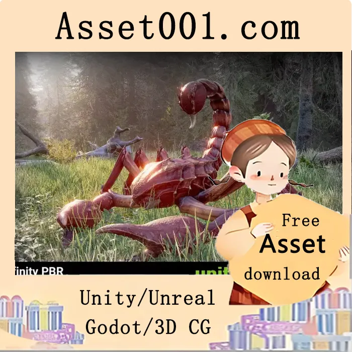 Scorpion角色包额外资源文件包（含Substance Painter文件、动画骨骼与Unreal独享动画）|Scorpion - Bonus Files 1 v1.0