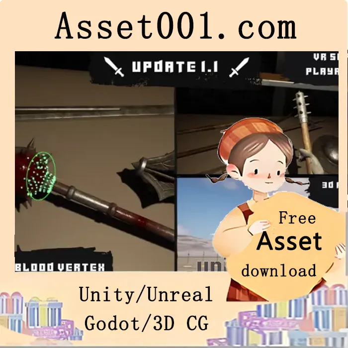 中世纪武器套装：34种武器、盾牌及投掷武器资源包|Medieval Weapons Bundle (Weapons, Weapon, Medieval Weapons, Fantasy Weapons) v1.1 (5.0-5.4)+