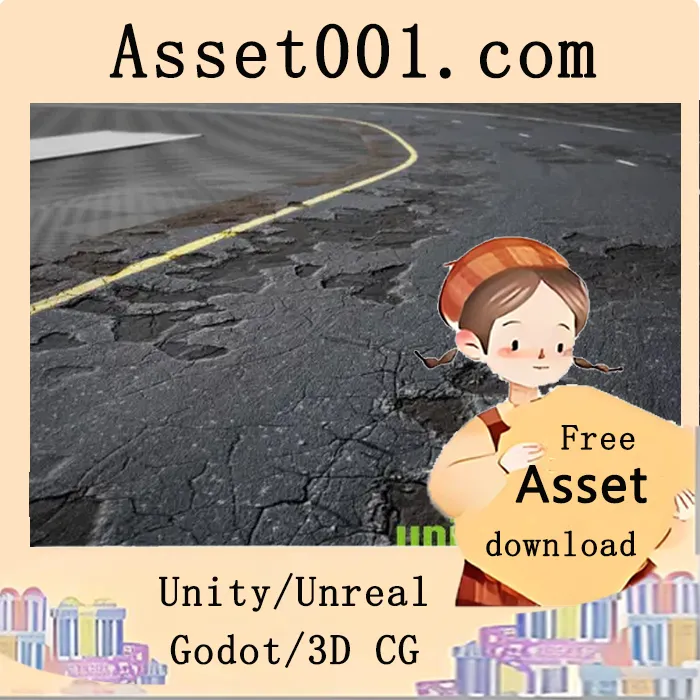 4K沥青与混凝土道路材质包：支持单双车道、清洁/磨损/破损状态及多种纹理调整|Asphalt and Concrete Roads v4.27+