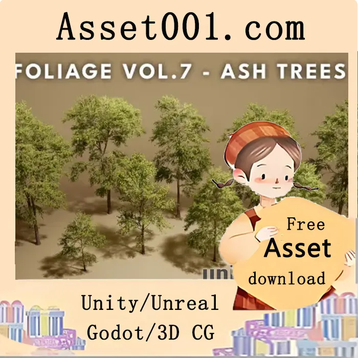 Unreal Engine 5 优质枫树资产包：含纳米技术与低多边形模型|Foliage VOL.7 - Ash Trees (Nanite and Low Poly) v5.0+