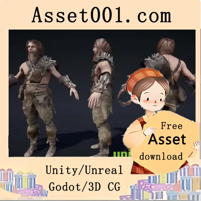 原始人物家庭生存包：支持Unity 4.5双骨骼系统|Primitive Characters (Pack) v5.3+