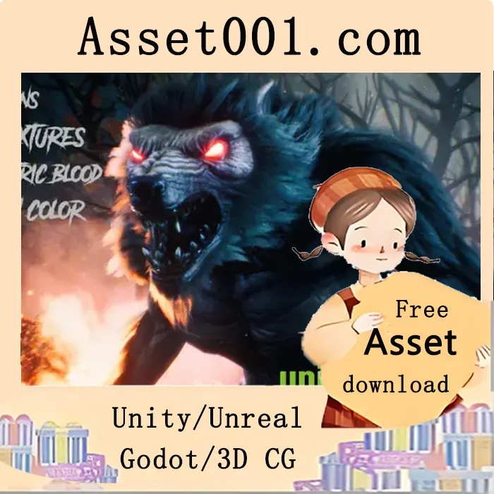 Unity商店新增可定制狼人角色包：四色皮肤、程序化血液与完整动画系统|Savage Werewolf v4.25+