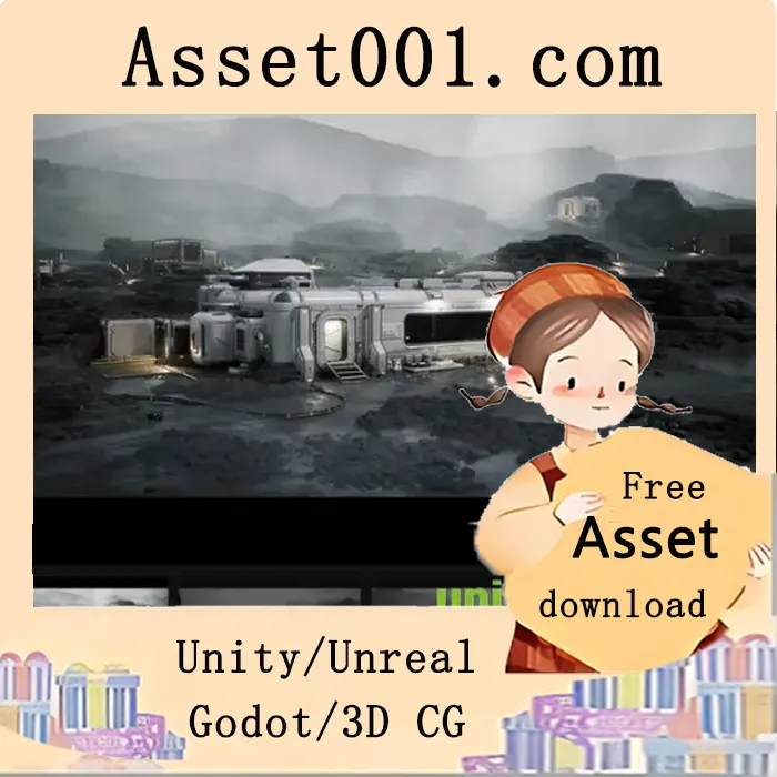 岩浆沼泽星球科幻场景资产包：模块化建筑与高精度环境设计|Modular Sci-Fi Indoor/Outdoor environment pack - Rocky Swampy Planet v5.1-5.4+