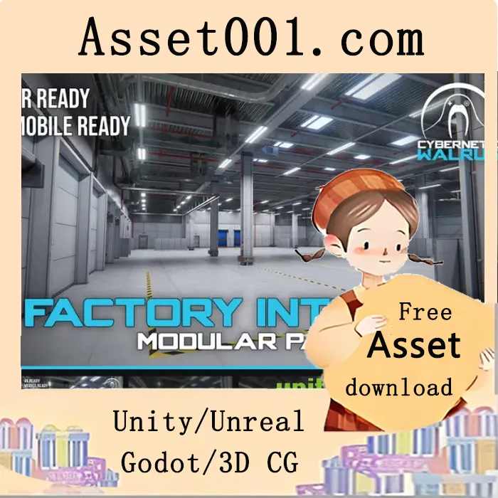 Unity工厂/仓库室内模块化资产包：90个可组合mesh与89个预制体|Factory/Warehouse Interior Modular Pack v4.27+