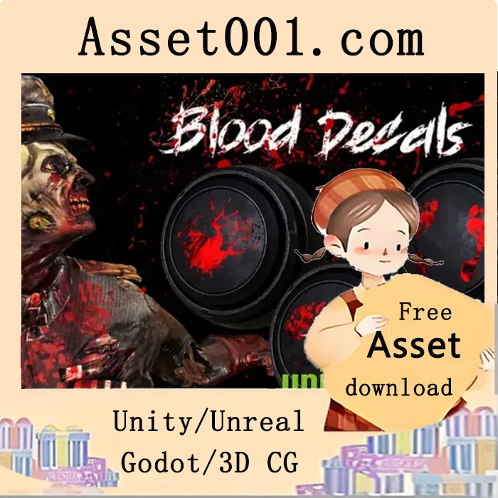 40套血迹贴图材质包，高清高质量，适用于项目流畅表现|40 Pcs Blood Decal Material Bundle v4.27+