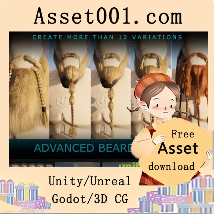 高级胡须系统：支持物理模拟的可定制胡须创建工具|Advanced Beard System v4.27+