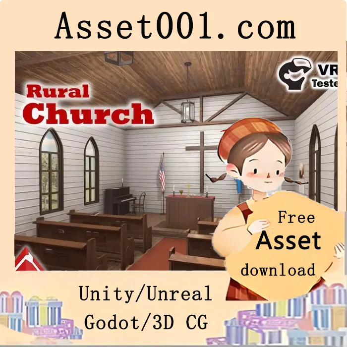Unity资产商店推荐：低多边形乡村教堂场景包（支持VR）|Rural Church v1.3