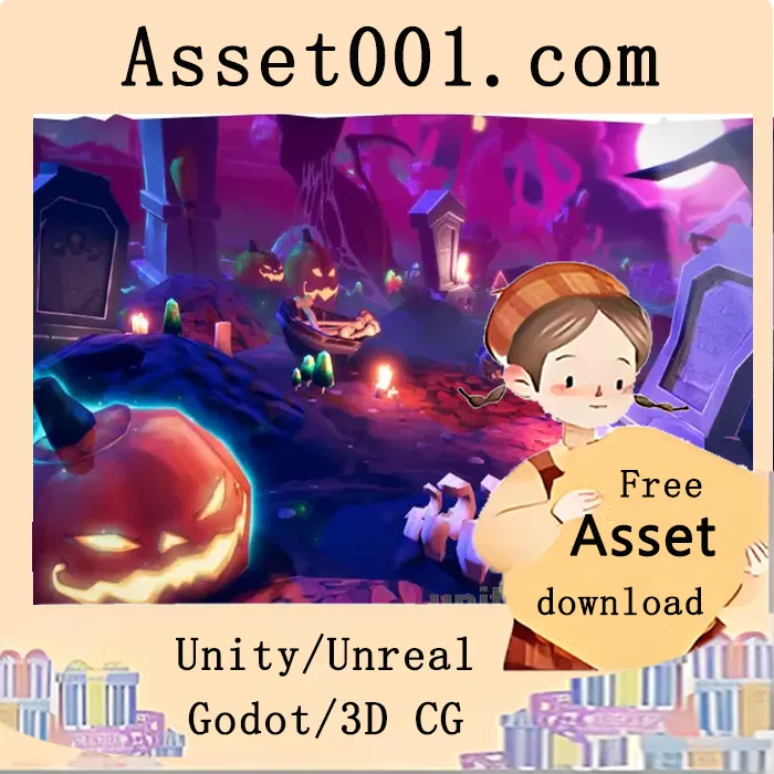 Unity Halloween主题风格资产包：100个独特道具与特效构建恐怖墓地|FANTASTIC - Halloween Pack v1.3