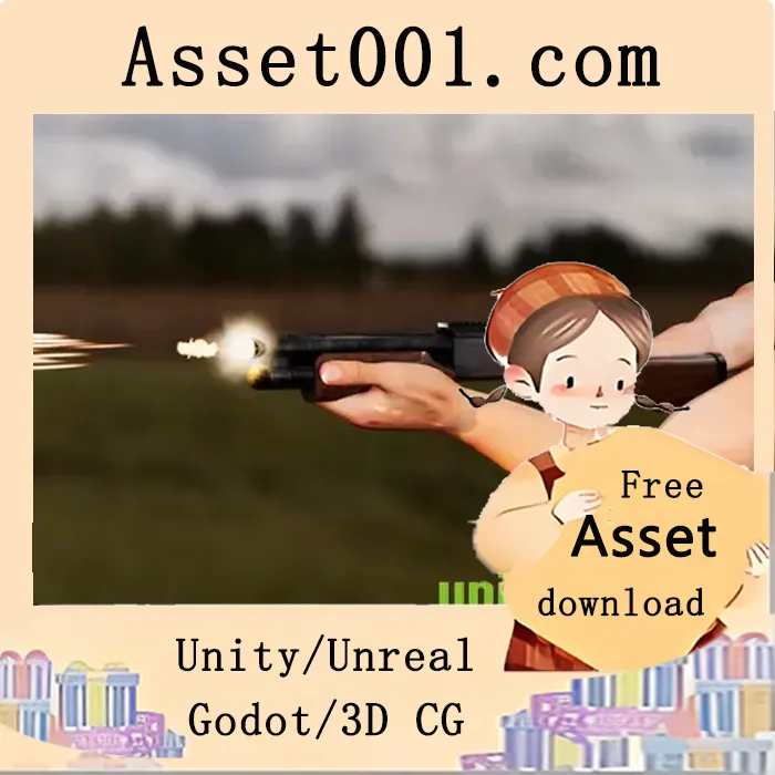 高画质美国霰弹枪资产包：含VFX、4K纹理、3级LOD及完整动画 rigged arms（28个资产）|Animated FPS American Shotgun Pack v4.27+