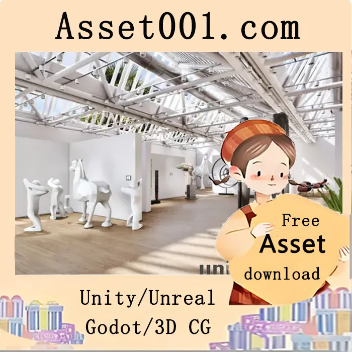 现代艺术画廊内部场景——Unreal Engine可直接使用的高质量场景|Archinteriors Vol 12 Scene 4 v5.3, 5.4+