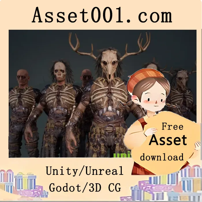 支持材质自定义与APEX布料系统的原生部落战士角色包|Wild Tribe warriors v4.27+