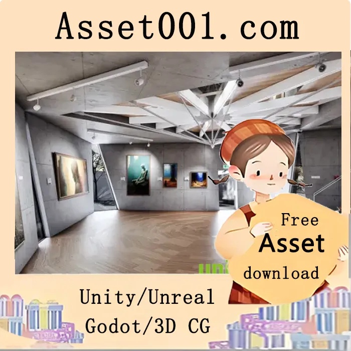 Unreal Engine 5.4优化艺术画廊室内场景资源包|Archinteriors Vol 12 Scene 2 v5.3, 5.4+