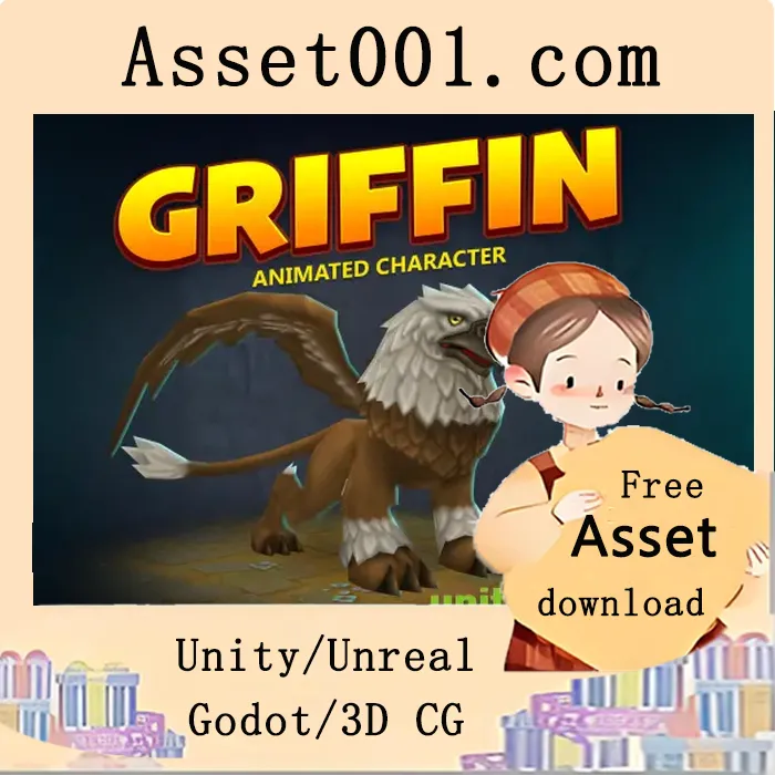 格里芬动画角色：动作、纹理与多边形详情|Griffin animated character v1.0