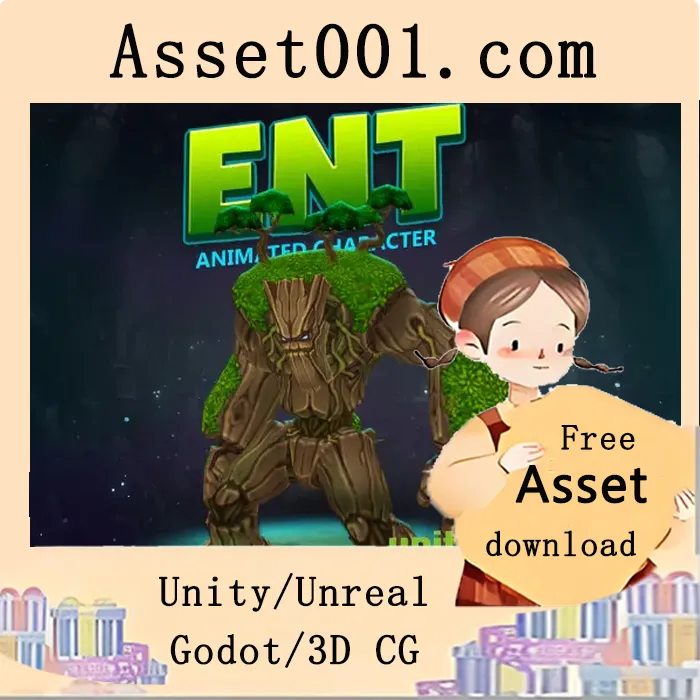 Unity角色动画与材质详解：步行、空闲、攻击等状态及3093多边形模型说明|Ent animated character v1.0