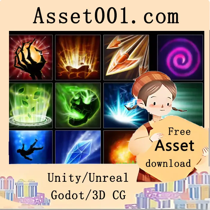 HD魔法师技能图标包（9+2个）|HD Magician Skill Icon Pack 9+2 v1.1