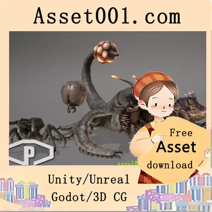 怪物包 Vol.10：5款原创怪物资源，适用于奇幻与科幻类项目|MONSTER PACK VOL 10 v1.0