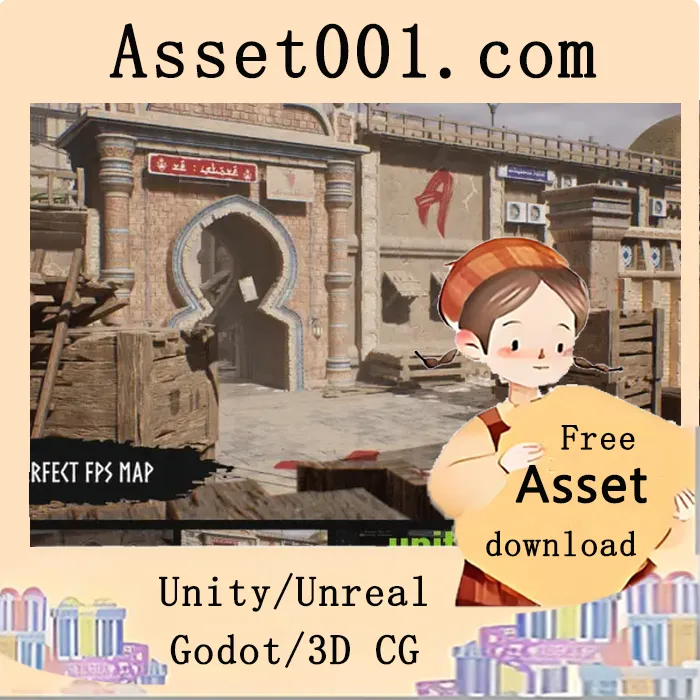 乌拉圭5引擎沙漠城镇资产包：含海量模型、特效与模块化设计|Modular Desert Town - Desert City - Desert Village by Hivemind v1.1 (5.1-5.4)+