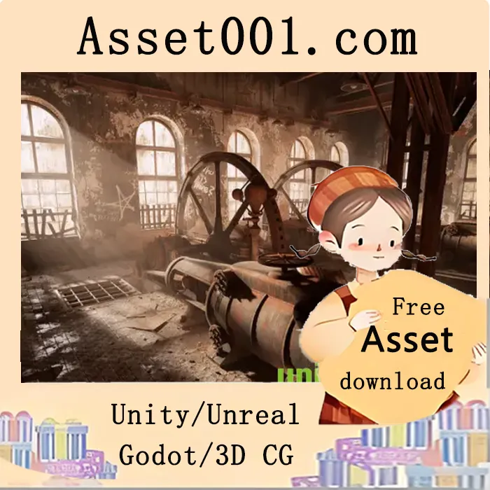 UE5废弃工厂环境包：支持Lumen与纳米技术，含模块化设计与血迹特效|Abandoned Factory (Factory, Warehouse, Industrial Factory, Industrial Warehouse) v5.1-5.4+