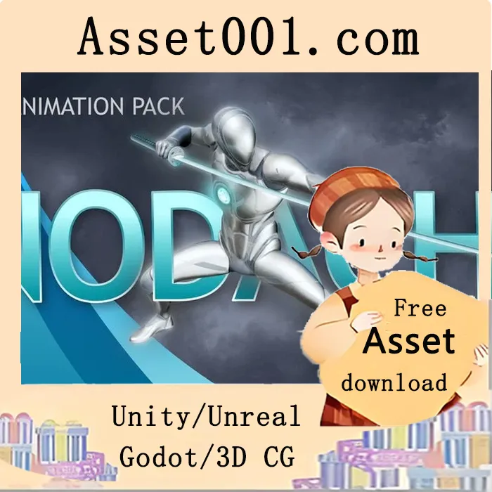 Nodachi剑动画包：专为动作RPG游戏设计的完整角色动画资源|Nodachi Sword Animation Pack