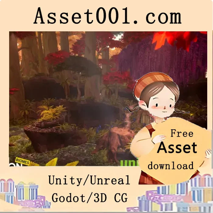 Unity/Unreal引擎奇幻森林环境艺术包：包含159个mesh、26个材质及107张纹理的魔法自然生物群系资源|POLYGON - Enchanted Forest - Nature Biomes v1.1.0 (4.25+)+