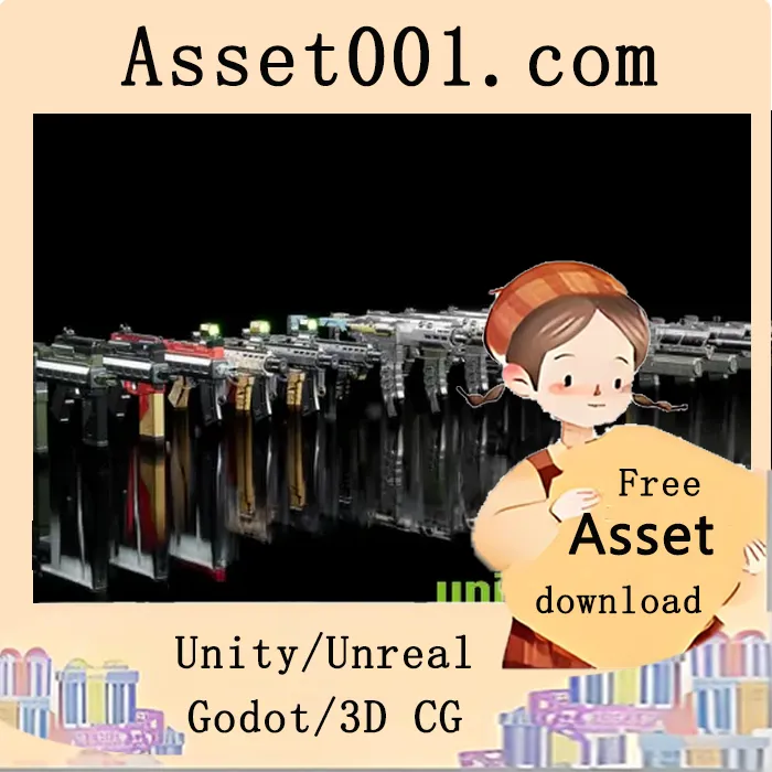 Cyberpunk Assault Rifles 82个独特模型资产包，支持Unreal Engine全平台开发|Cyberpunk Assault Rifles v4.27+