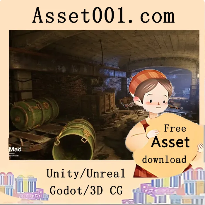 废弃工业隧道环境包：打造沉浸式末日与恐怖游戏场景|Abandoned Industrial Tunnel 5.7